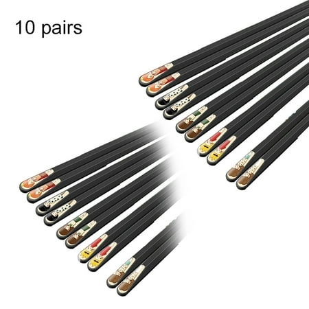 

RuiKe Alloy Chopsticks with Non-Slip Design Japanese Style Comfortable to Hand Durable Long Lasting Portable for Daily Life