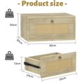 thumbnail image 5 of VERDALAY Bedside Tables with Light Wood Bedside Desk Floating Bedside Table with One Drawer Smooth Gliding 1-Layer Single Drawer Wall Bedside Cabinet for Bedroom Living Room Tight Space, 5 of 5