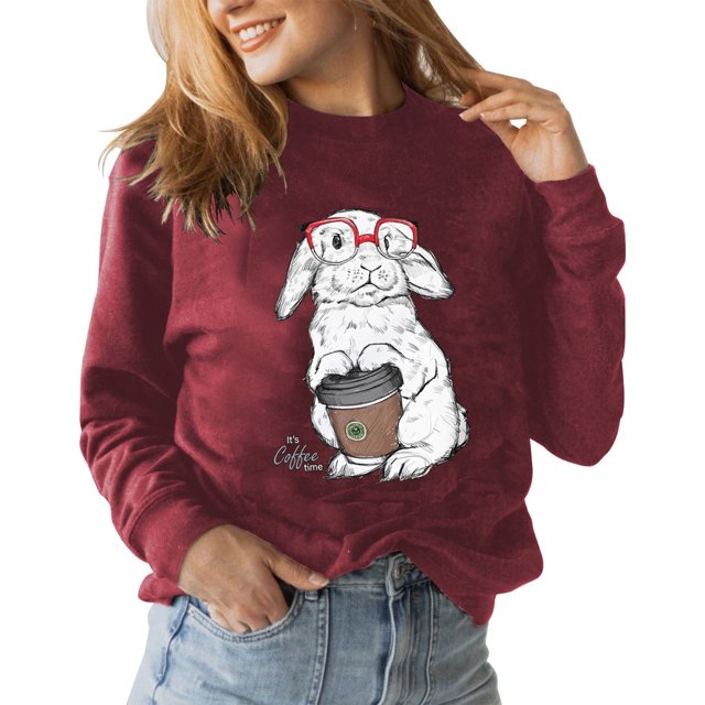 Gibobby Sudaderas para mujer Sudadera de Forro Polar Sudadera para mujer(RD1,CH)