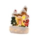 thumbnail image 3 of Estatua navideña de casa de pueblo para estantería de escritorio o de inauguración de la casa. Papá Noel con campana, 3 of 9