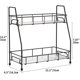 thumbnail image 4 of Estante para especias de cocina, especiero de metal, organizador de especias para encimera, estante de almacenamiento de 2 niveles, negro, 4 of 5