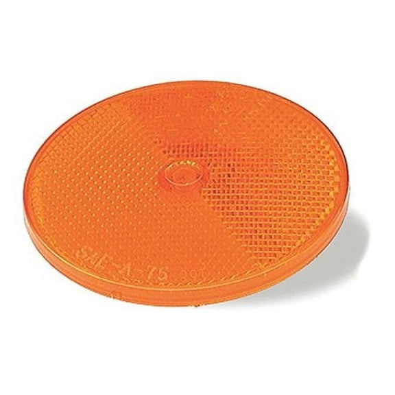GROTE 40153 Reflector,Yellow,Round Shape,3-5/16" dia