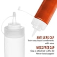 thumbnail image 5 of 240ml Squeeze Bottles for Sauces, Ketchup Bottle 12 Ounce Plastic Dressing Squirt Bottle with Cap Lids and Funnel, Condiment Bottles for Liquids BBQ Dressing Pancake Art Dispenser, 5 of 7