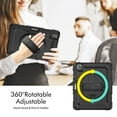thumbnail image 3 of For iPad Pro 12.9 inch Case (2022/2021/2020/2018), 360 Rotating Shockproof Cover with Stand, Screen Protector, Shoulder Strap, Black, 3 of 7