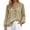Khaki Shirts, variant on Women Summer Shirt Puff Sleeve Blend Sun Blouse Casual O-Neck Loose Fit Tops Classic Solid Color Back To School Dailywear