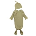 thumbnail image 1 of SUNSIOM Baby Ribbed Cloth Sleeping Bag, Solid Color Open Front Bunting with Cap, 1 of 7