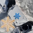 thumbnail image 4 of 4pcs Snowboard Stomp Pad, 3D Snowflake Snowboarding Stomp Pads, PVC Material （White+Gold+Pink+Lake Blue）, 4 of 5