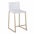 thumbnail image 2 of LumiSource Mara Counter Stools, Gold/White, Set Of 2 Stools, 2 of 8