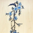 thumbnail image 3 of Iron on Blossom Plum Applique Patch Embroidery Flower Vines Appliques DIY Trim for Jeans Garment Costumes Blue Color, 3 of 8