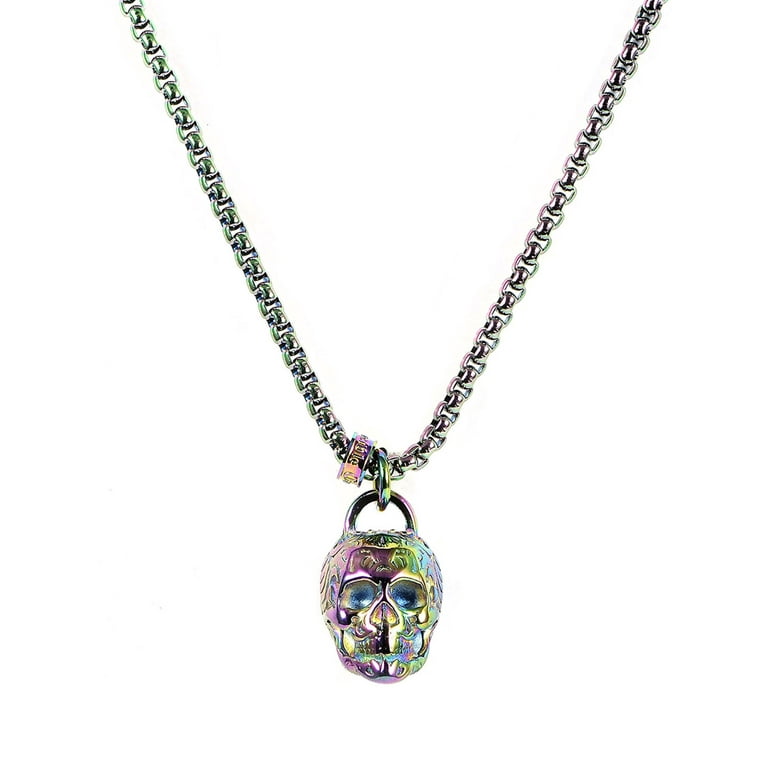 Large skull deals necklace