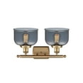 thumbnail image 2 of Innovations Lighting  Ballston Urban Bell - 2 Light 18" Bath Vanity Light Plated Smoke/Brushed Brass Finish, 2 of 5