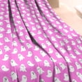 thumbnail image 3 of Cute Halloween Ghosts Pattern Blanket,Comfortable Soft Flannel Throw Blanket,All Season,Warm Lightweight Blankets for Sofa Bed Couch Living Room Chair,60"x80", 3 of 4