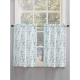 thumbnail image 5 of Aqua Grey Botanical Living Room Curtains 2 Panel, Spring Floral Summer Farmhouse Cafe Window Treatment, Farmhouse Bedroom Bathroom Kitchen Curtains Drapes 104"x54", 5 of 6