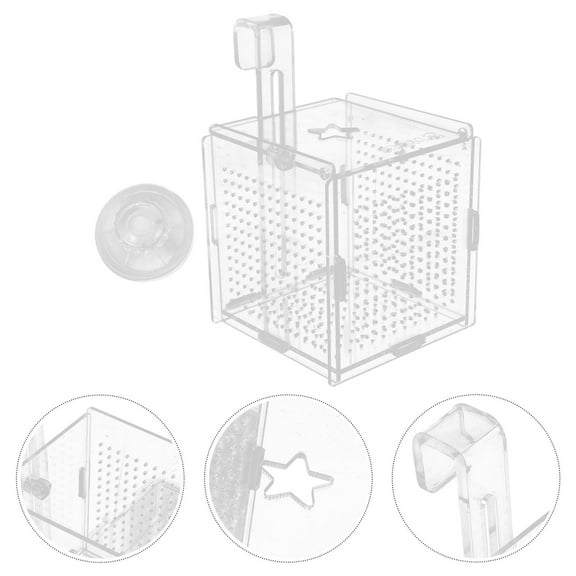 YSNOOWE Transparent Fish Isolation Box 1 Set 10x10x10in