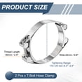 thumbnail image 2 of Uxcell 2 Pcs Pince de Tuyau T-Bolt 60-70mm (2.4 - 2.8 Pouces) Acier Inoxydable 304 Double Tête Entrée Réglable Pinces de Radiateur pour Plomberie Automobile Intercooler Industriel Tuyaux, 2 of 6