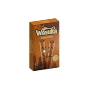 Wasuka Wafer Rolls Snack Cookies Assorted 4 Flavor Mini Pack Cappuccino- 1.8oz (Pack of 4)