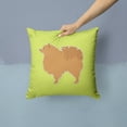 thumbnail image 2 of Carolines Treasures BB3842PW1414 Pomeranian Checkerboard Green Fabric Decorative Pillow, 2 of 4
