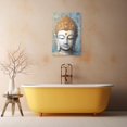 thumbnail image 3 of Buddha Zen Canvas Wall Art Mandala Flower Picture Gold Foil Buddha Statue Painting Print Modern Artwork Living Room Decor Frame (Buddha - 3, 12x18inch (30x45cm)), 3 of 6