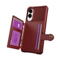 thumbnail image 2 of ELEHOLD for Samsung Galaxy S25 Edge Wallet Case Flip Card Slots Magnetic Clasp Slim Thin Shockproof Anti-Scratch Works with Magnetic Car Mount for Samsung Galaxy S25 Edge ,Red, 2 of 4