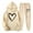 Beige, variant on UAMVSH Valentine's Sweatsuits Women 2 Piece Outfit Heart Print Pullover Hoodies and Pants Tracksuit Fall Winter Lounge Set with Pockets