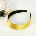 thumbnail image 5 of Unique Bargains Hair Headband Wide Satin Headband for Women Girl Yellow 1.57" Wide Headband, 5 of 7