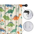 thumbnail image 4 of Blackout Kids Curtains,Beige Dinosaur Pattern Childrens Insulated Curtains Set Of 2,Bedroom Essentials,Toddler Room Decor 42"x84", 4 of 5