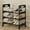 Black#3, variant on Clearance! Uscallm Shoe Rack with Wheels, Movable Shoe Rack Organizer, 3 Tier Shoe Storage Cabinet for Bedroom Closet Entryway Under Table Limited Time Deal Clearance Warehouse