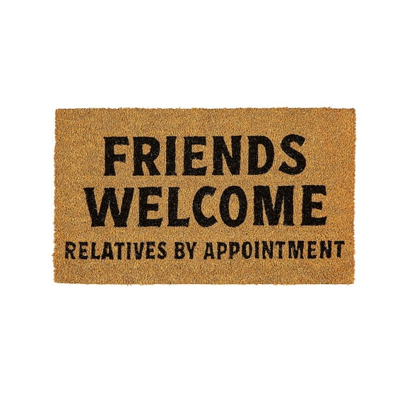 28" x 16" Nature Coir Mat, Friends Welcome