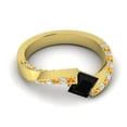 thumbnail image 3 of 1.20 Carat Natural Diamond Black Onyx & Citrine Gemstone Classic Bridal Ring for her 18K Yellow Gold Size 8.5 by Diamond-Capitals, 3 of 8