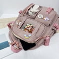 thumbnail image 3 of Minnieouse escolar espaciosa y duradera para mujer - escolar amplia para ocasiones aplicables para mujer Mochilas rosa con insignia colgante, 3 of 6