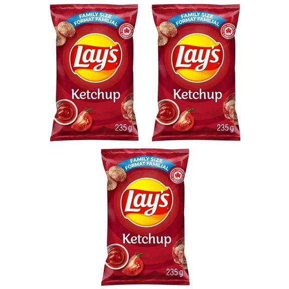 Lay's Ketchup Flavored Potato Chips, 220g (3 Pack)