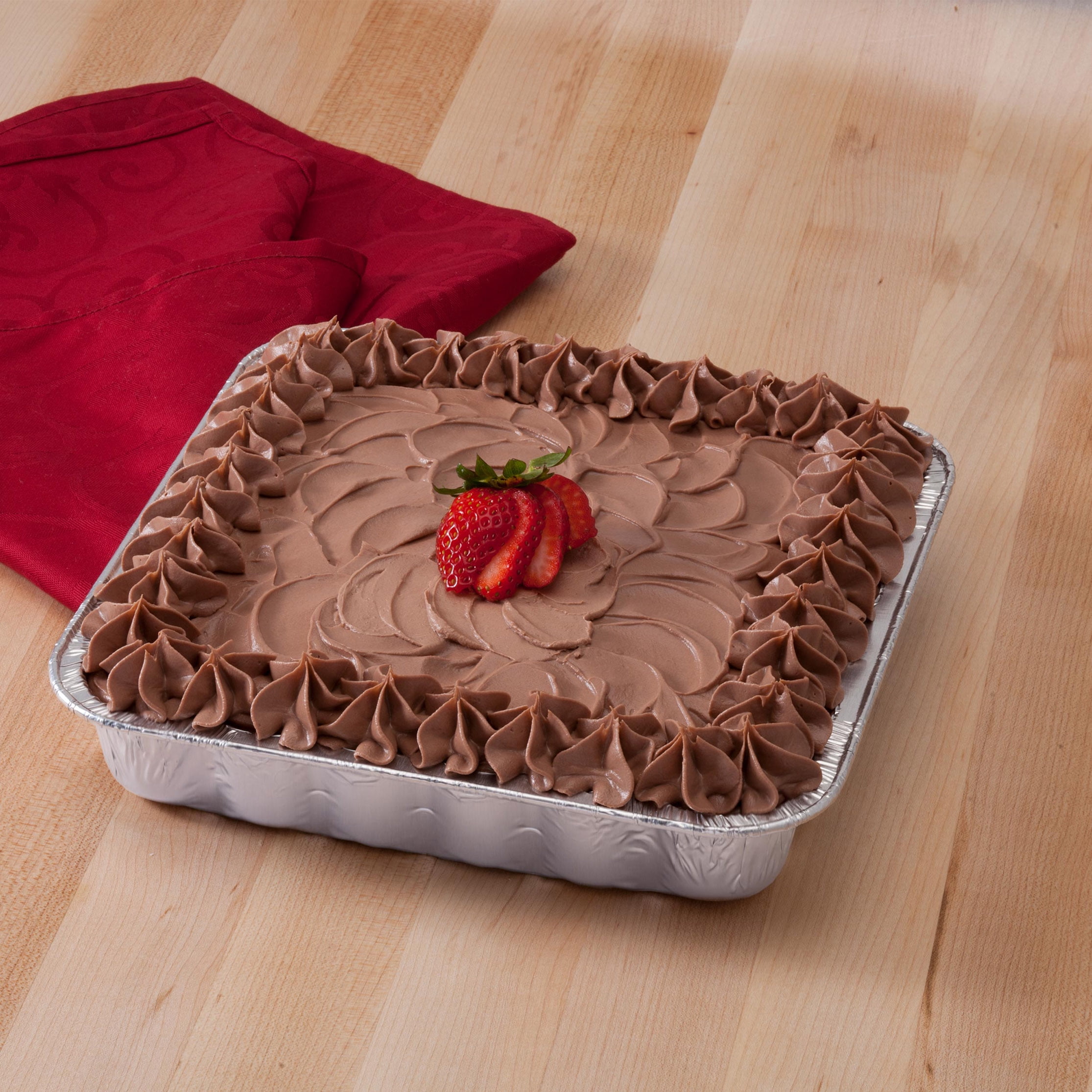 Handi-foil Square Aluminum Foil Cake Pan - Disposable Baking Tin Ref#308 (100)