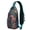 Blue-green-26, variant on Vintage Nautical Lobster and Coastal Starfish Sling Bag with Tropical Ocean Life Print, Lightweight Crossbody Backpack, Adjustable Strap, Durable for Summer and Seaside Activities