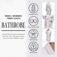 thumbnail image 3 of Superior Terry Cotton Adult Unisex Soft Lightweight Bathrobe, Extra Large, Lilac, 3 of 8