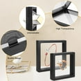 thumbnail image 4 of 10 Pack 3D Floating Frame Display Holder Stands, 3.54 in Floating Display Case Transparent PE Jewelry Storage Box Suspension Frame for Challenge Coin AA Medallions Medal, Black, 4 of 8