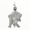 WHITE, variant on Charmed Set of 3 Polyester Hanging Ghosts/Skeletons Halloween Spooky Hallo Hanging Venue Decoration; 24 in.
