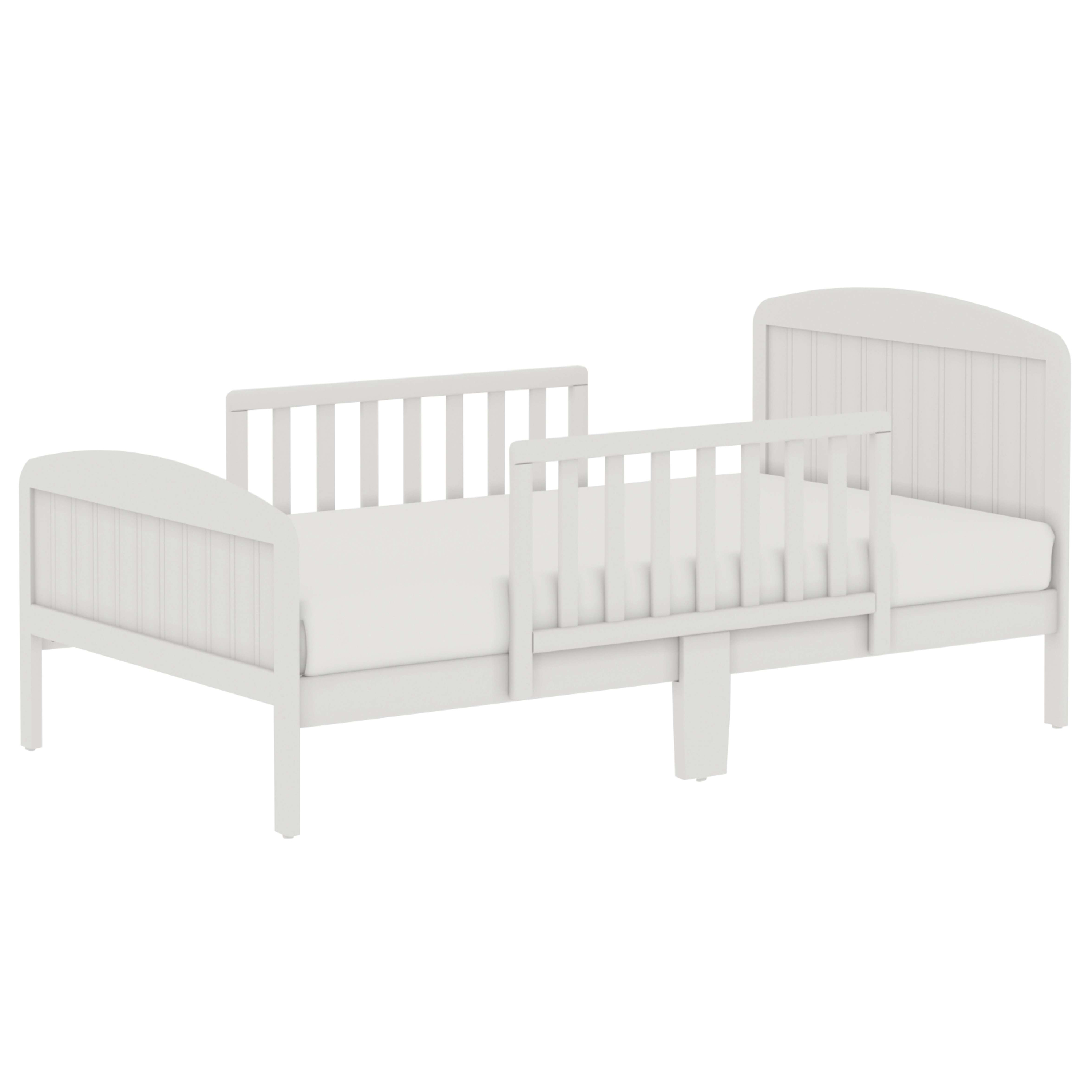 BK Furniture Harrisburg XL Wooden Toddler Bed, Off-White