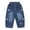 R41-Dark Blue, variant on RMGVDSD Little Girls Denim Pants Elastic Waist Cropped Jeans Summer Casual Loose Fit Straight Leg Trousers For Toddler Kids Denim Capri Pants 3-4 Years