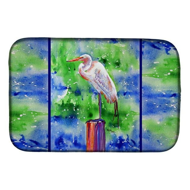 Carolines Treasures 8358DDM Egret Dish Drying Mat