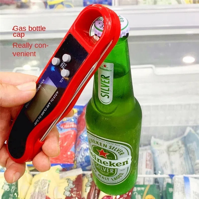 Kitchen foldable barbecue thermometer food food bottle waterproof water thermometer baking milk tea shop with backlight,50℃~300℃