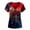 Z43-Black, variant on Women's Butterfly Rose USA Flag V Neck Short Sleeve T Shirt Star Patriotic 4th Of July Casual Tee