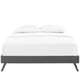 thumbnail image 4 of Loryn King Fabric Bed Frame with Round Splayed Legs - Gray, 4 of 5