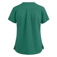 thumbnail image 3 of Scrub for Women Modern Classic V-Neck Top with Pockets, 4-Way Stretch, Ultra Soft & Breathable Fabric Green L, 3 of 4