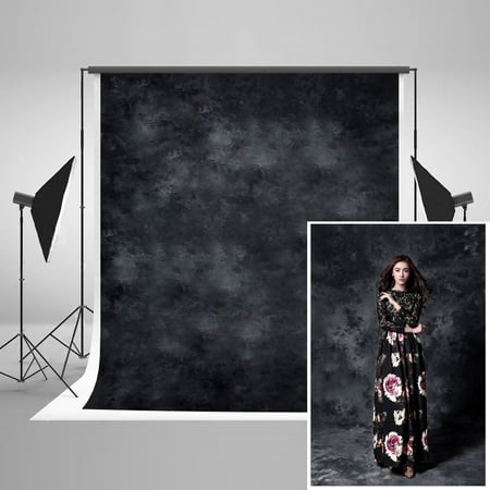 GreenDecor Polyster 5x7ft Black Photo Background Photography Props Printed Backdrops for Photographers Photocall Back