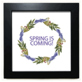 thumbnail image 1 of Round Garland Blue Flower Black Square Frame Picture Wall Tabletop, 1 of 3