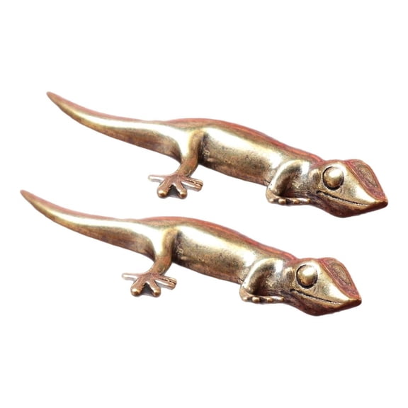 ZAXLVG 2PCS Decorative Copper Figurine Handcrafts Art Piece Statue for Shelf Desk Ornament as Paperweight
