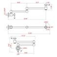 thumbnail image 2 of CoSoTower Pot Filler Faucet Wall Mount,with Double Joint Swing Arms Chrome, 2 of 6