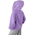 thumbnail image 4 of Wuxian Girls Cute Bow Jacket Zip Up Hoodie Solid Color Comfy Casual Long Sleeve Sweatshirt Cozy Warm Coat,Purple,9-10 Years, 4 of 5