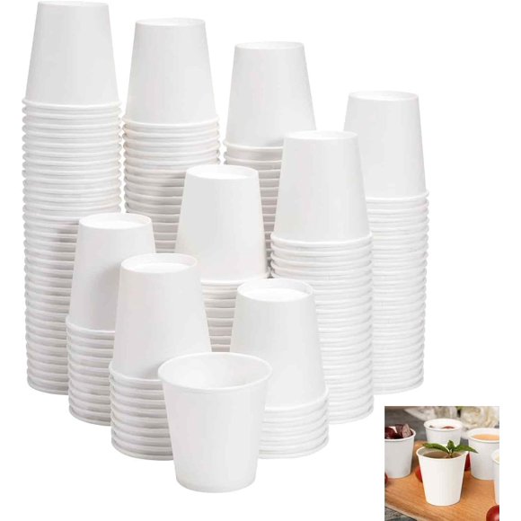 500 Pcs 3 oz Paper Cups, Mini Espresso Cups, Hot Coffee Cups, Bathroom Mouthwash Cup for Party, Travel, Picnic and Events, Alternative to Plastic Cups