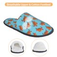 thumbnail image 3 of KLL Turtle Slippers for Women Men House Slip on Indoor Outdoor Bedroom Furry Fleece Lined Ladies Comfy Anti-Skid Rubber Hard Sole-Large, 3 of 8